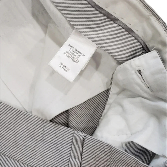 Banana Republic Gray Striped Dress Pants 33 - Picture 3 of 4